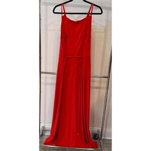 Elegant Red Maxi Dress by Ann Taylor - Size 14